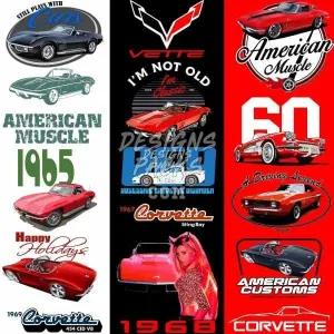 55 Chevrolet Corvette Designs Bundle PNG