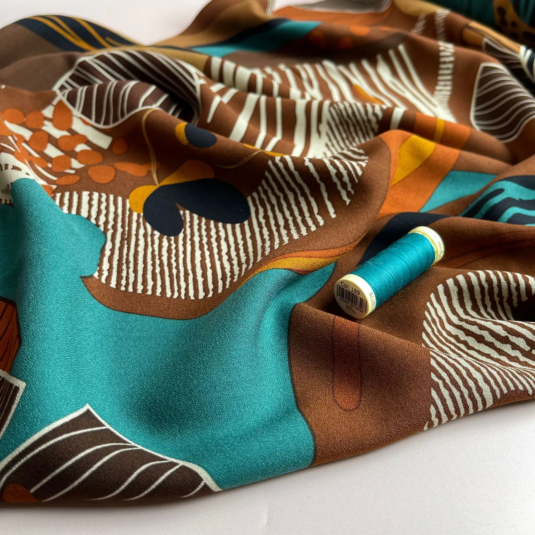 Abstract Tribal Viscose Crepe