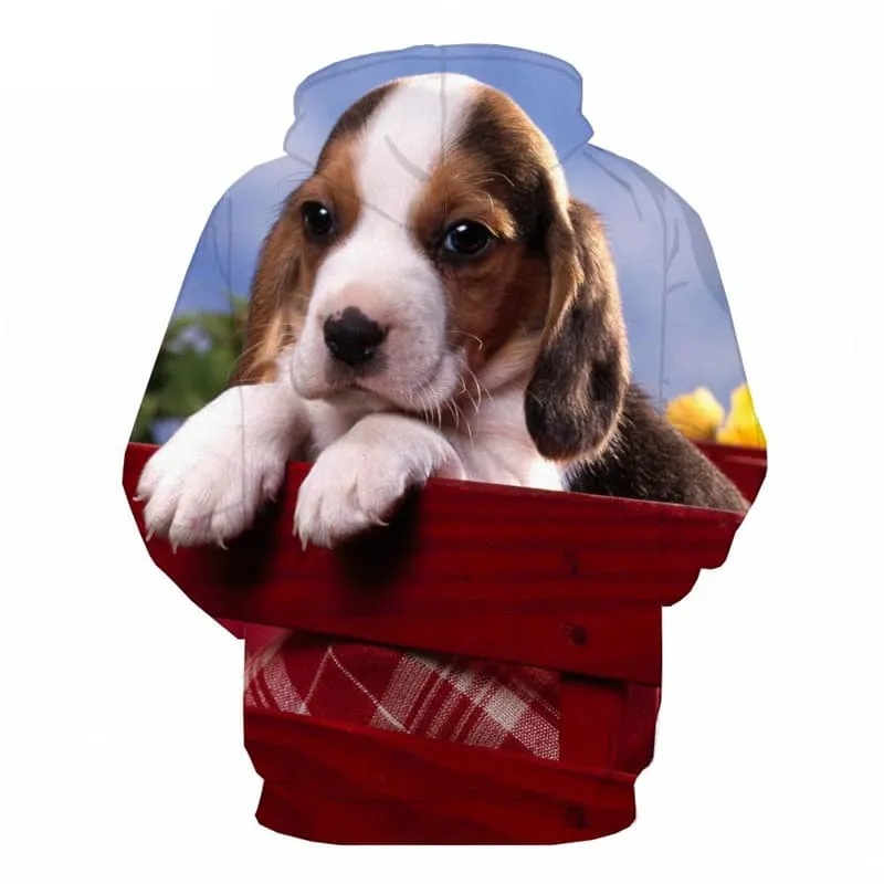 Animal Sweatshirts men Dog Hooded Casual Harajuku Sweatshirt Printed Lovely 3d Printed