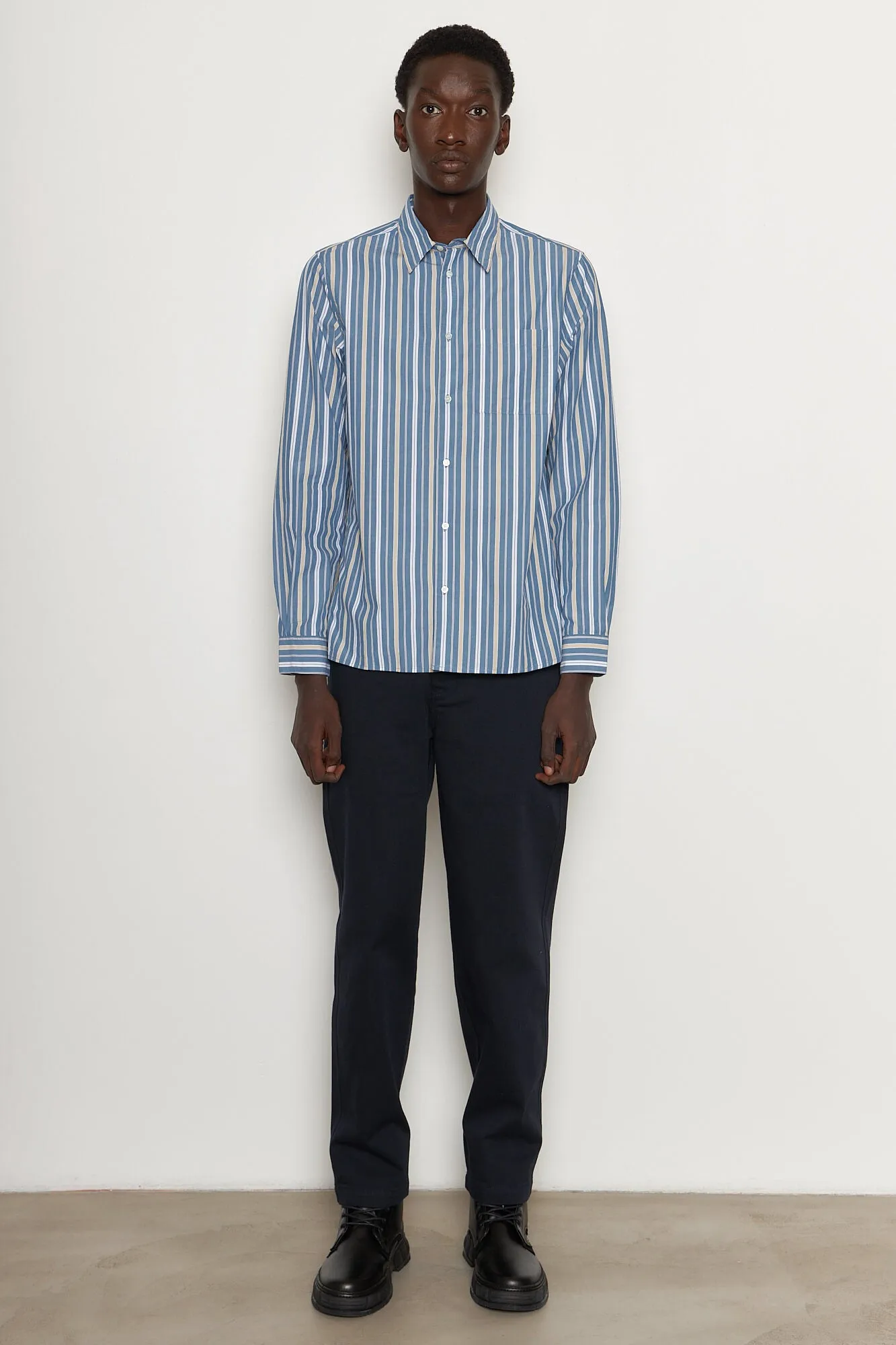 Another Shirt 3.0 Blue Gold Stripe