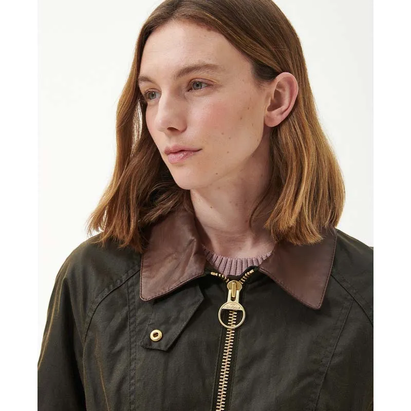 Barbour Premium Beadnell Ladies Wax Jacket - Olive