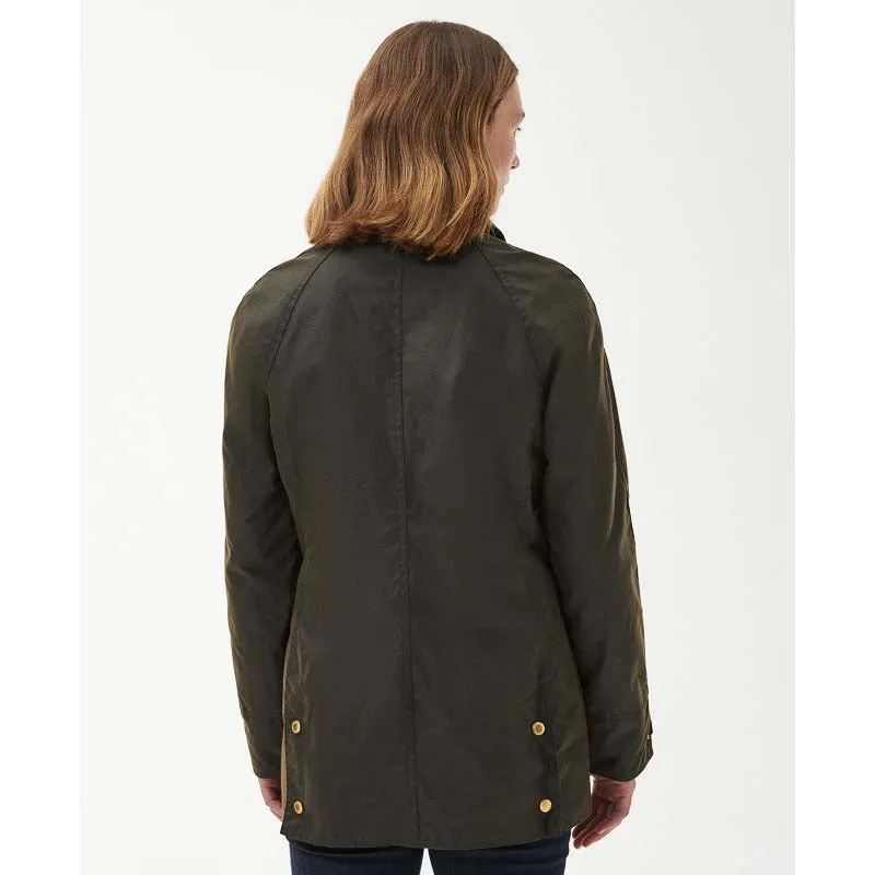Barbour Premium Beadnell Ladies Wax Jacket - Olive