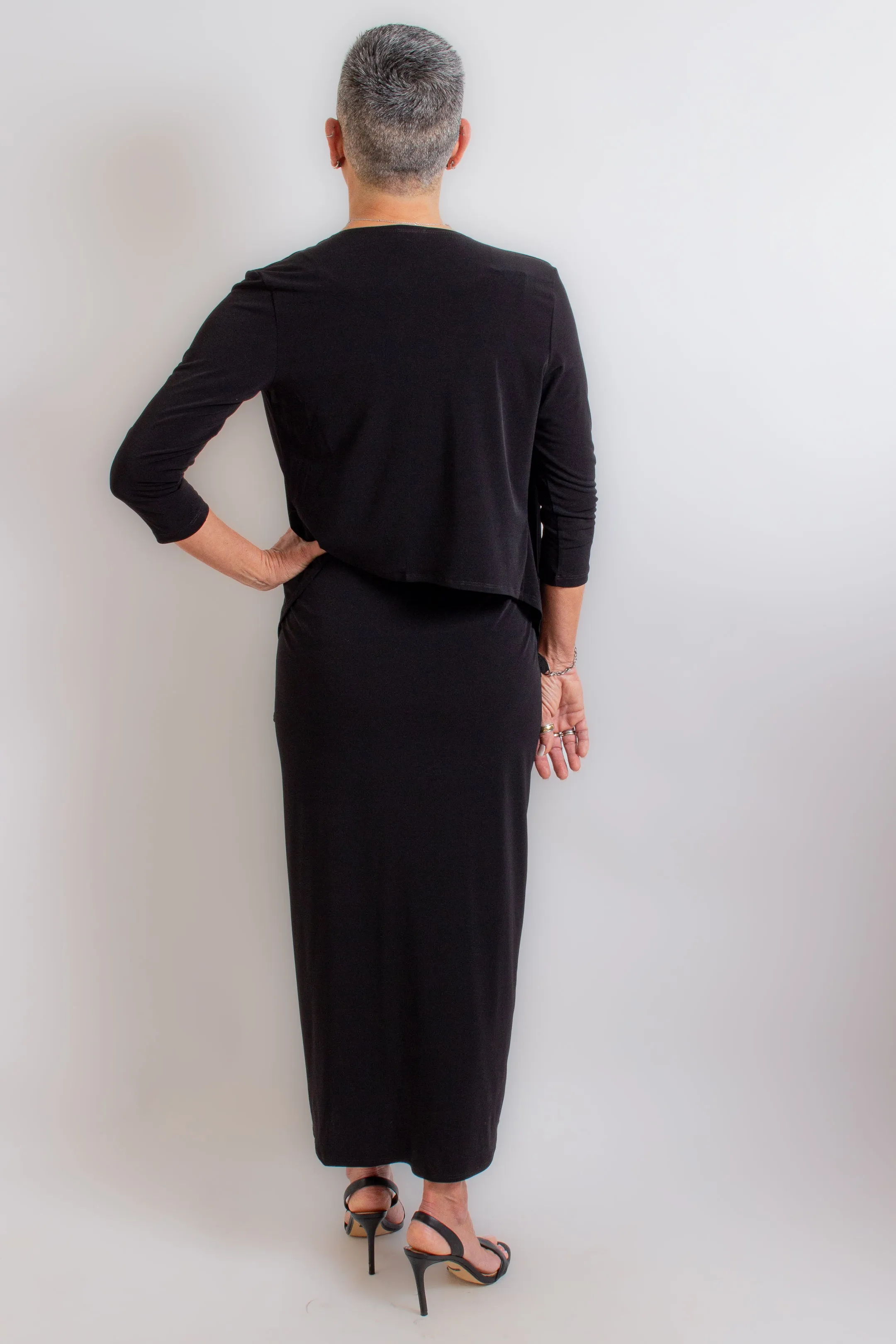 Black Front Tie Cardigan