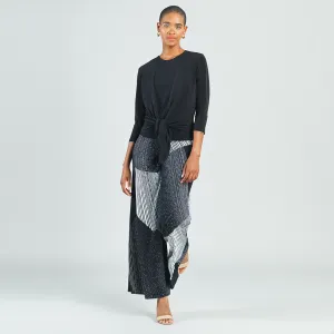 Black Front Tie Cardigan