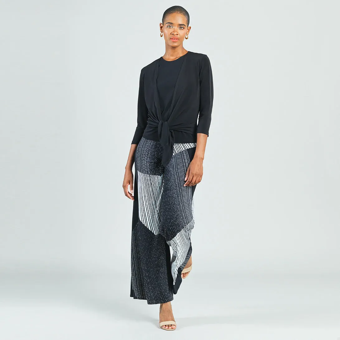 Black Front Tie Cardigan