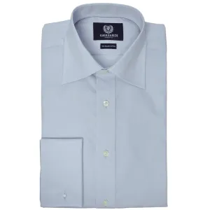 Blue Sea Island Cotton Tailored Fit Cutaway Collar Double Cuffed Shirt