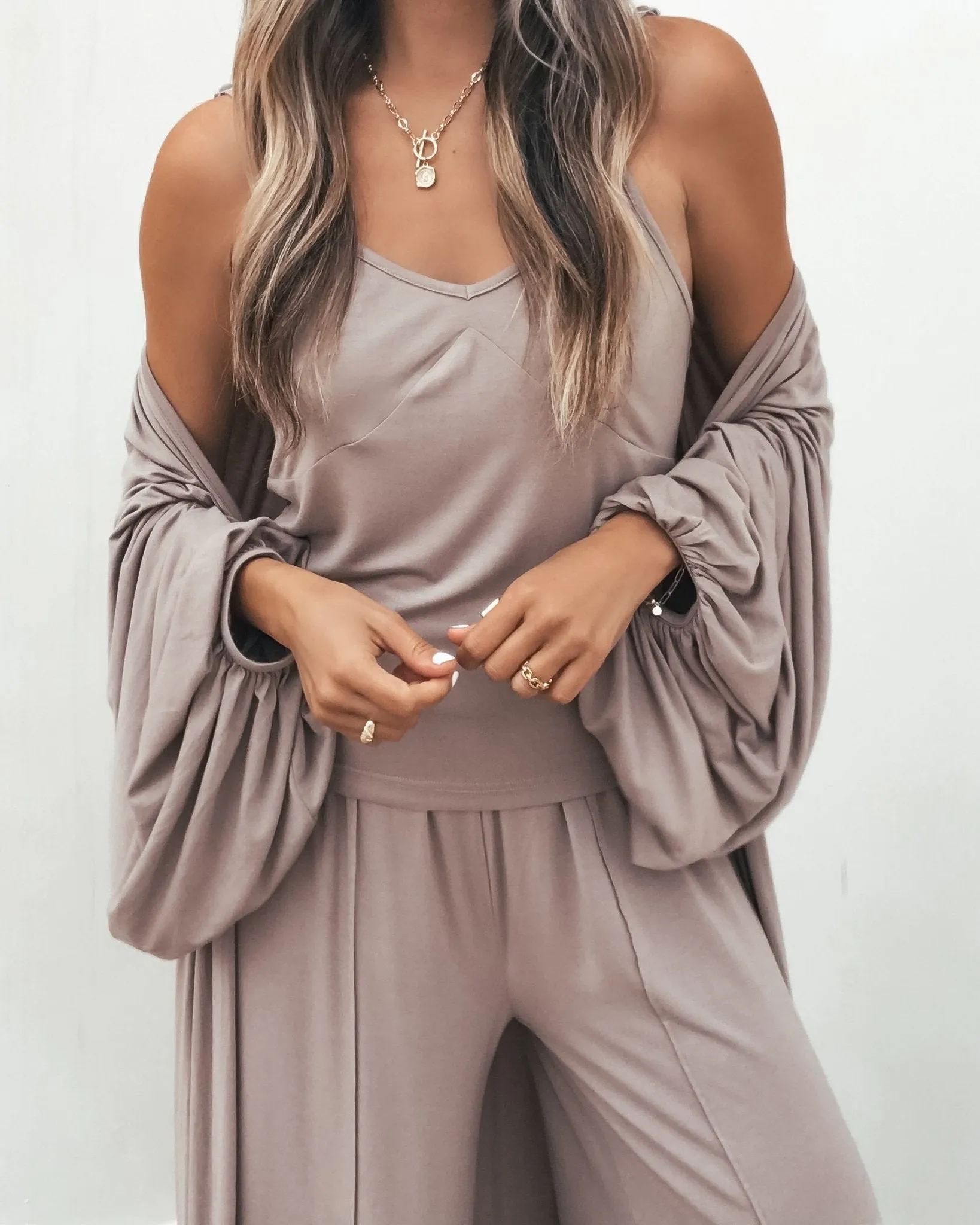 Buttery Soft Taupe Kimono Cardigan