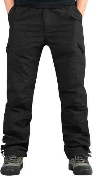 Cargo Pants for Men Relaxed Fit Sweatpants Slim Fit Workout Training Thigh Mesh Gym Jogger Pants with Zipper Pockets