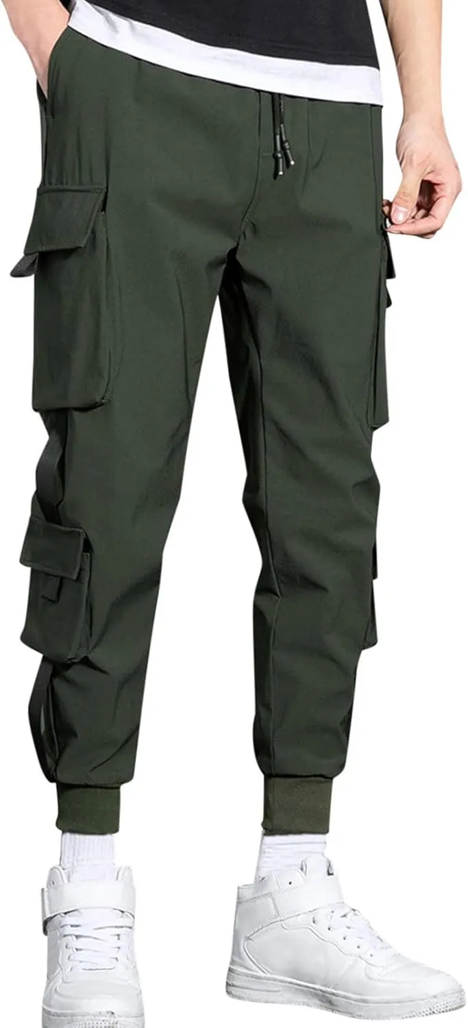 Cargo Sweatpants for Men Mens Lounge Pants Men Casual Pants Hip Hop Harem Pants Streetwear Tactical Track Pants Cargo