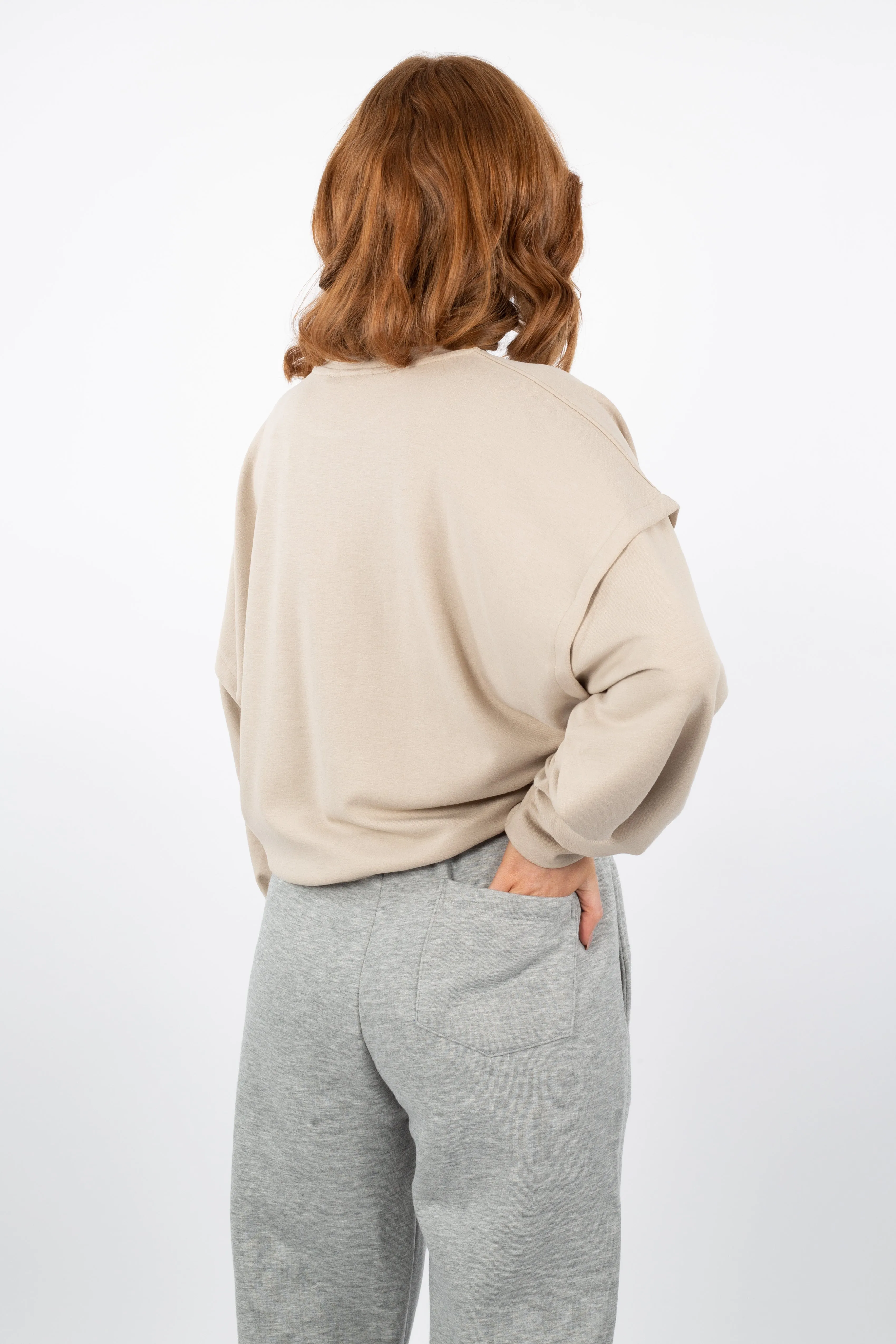 Carmella Sweat Pants - Light Grey Melange