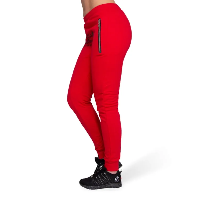 Celina Drop Crotch Joggers- Red