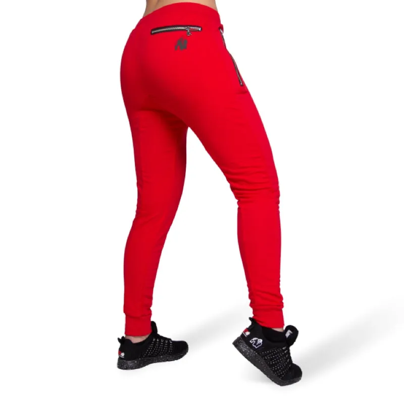 Celina Drop Crotch Joggers- Red