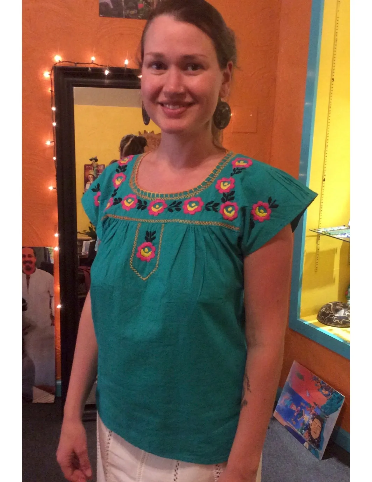 Chapalla Embroidered Traditional Mexican blouse