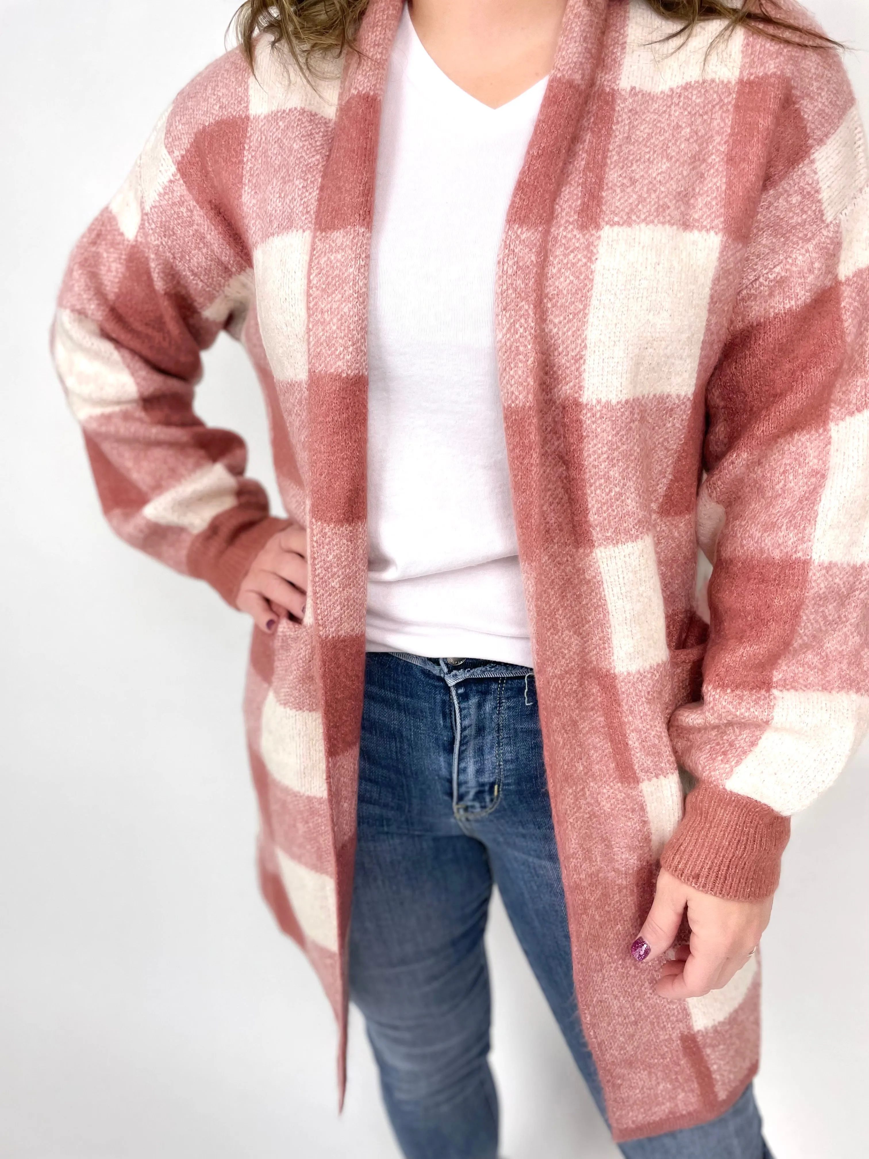 Chilled Out Vibes Cardigan In Mauve