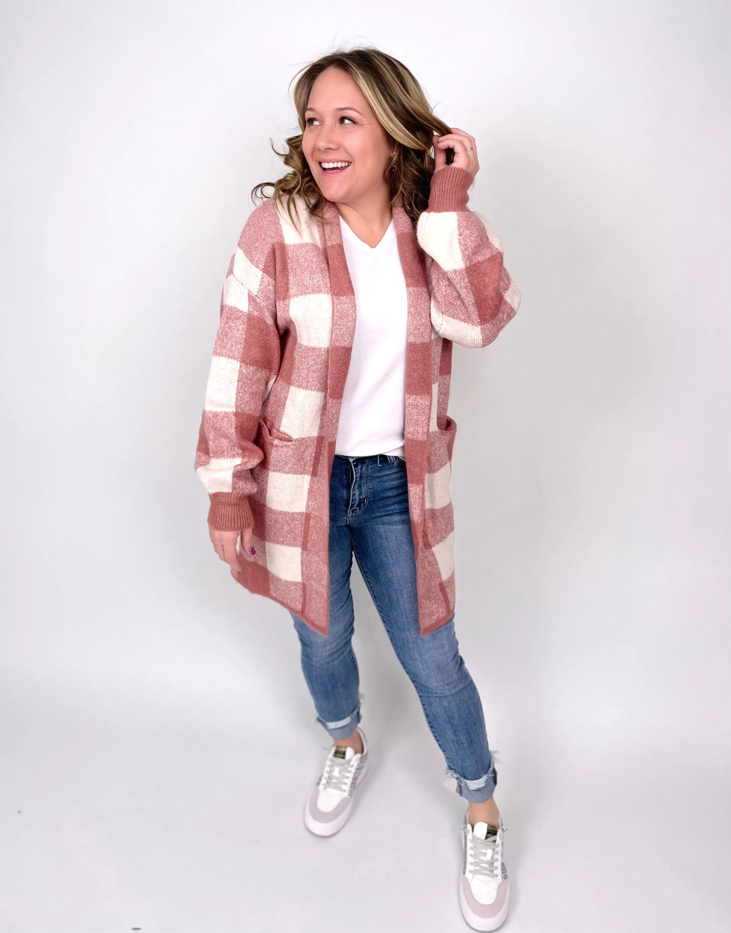 Chilled Out Vibes Cardigan In Mauve