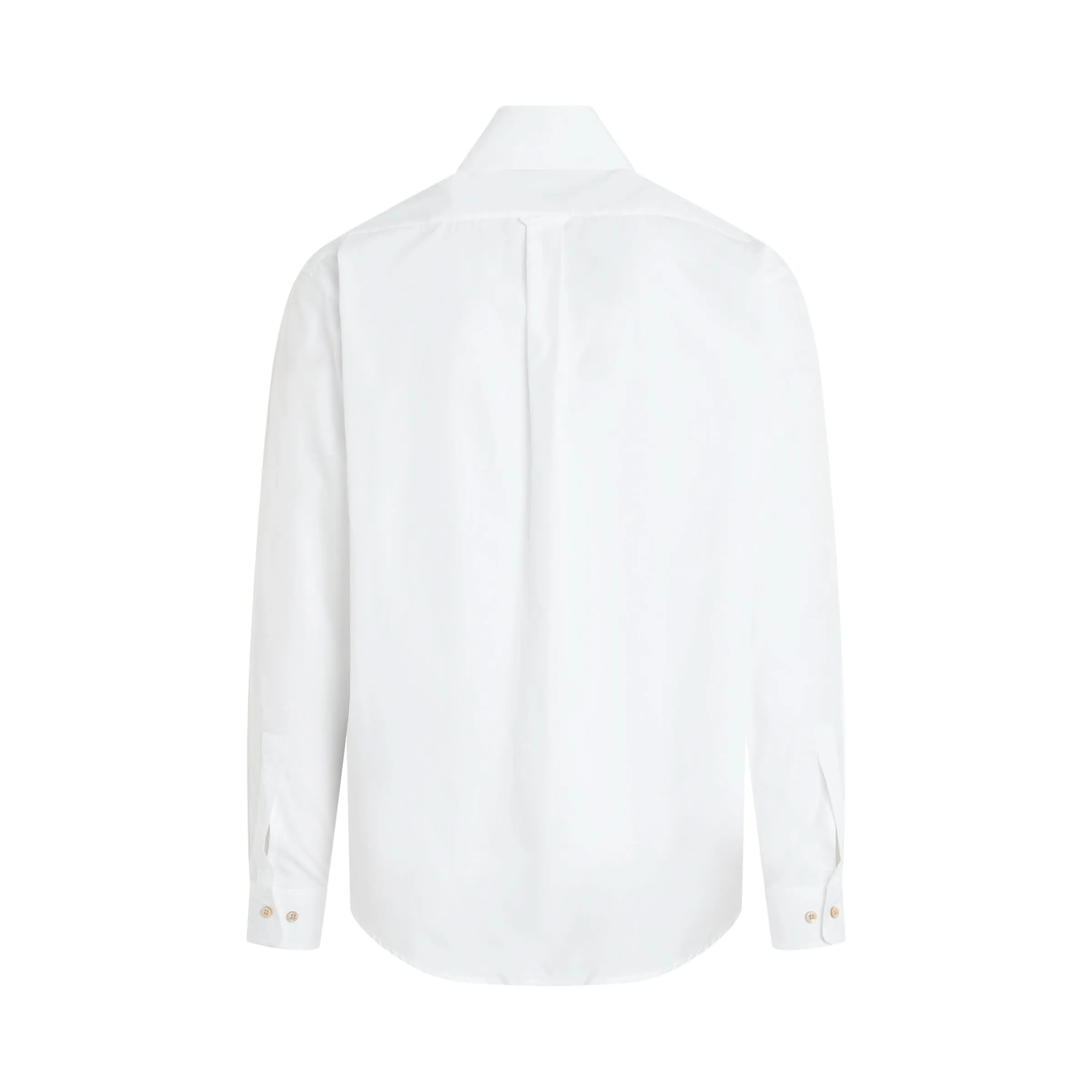 Classic Logo Long Sleeve Shirt in White/Black