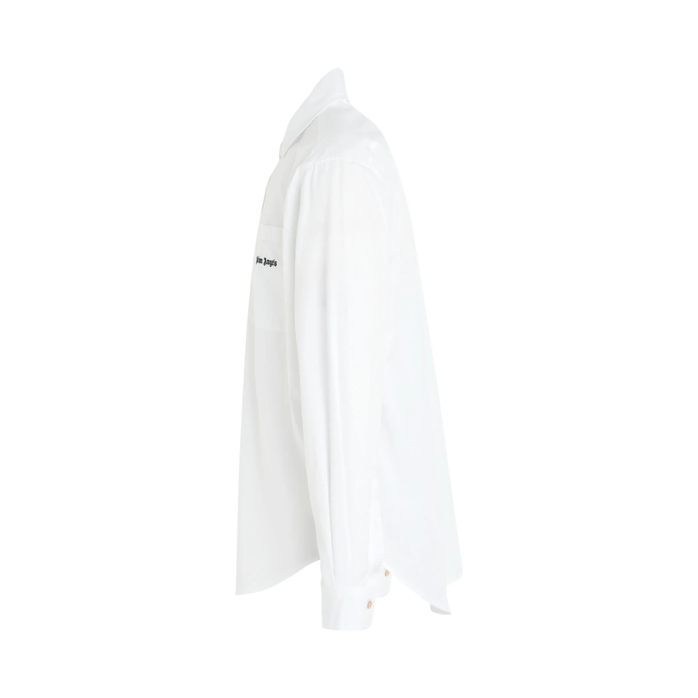 Classic Logo Long Sleeve Shirt in White/Black