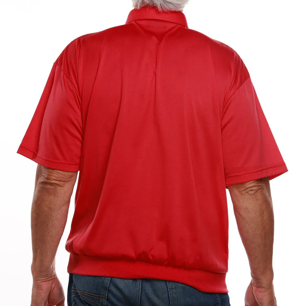 Classics by Palmland Two Pocket Knit Short Sleeve Banded Bottom Shirt  6010-656 RED