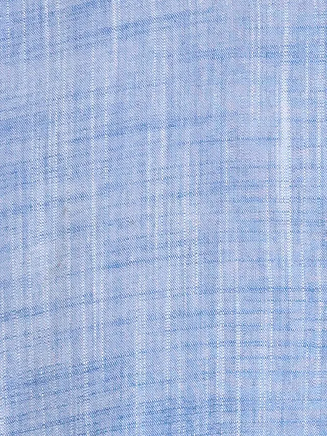 Colorplus Blue Solid Tailored Fit Half Sleeve Cotton Shirt