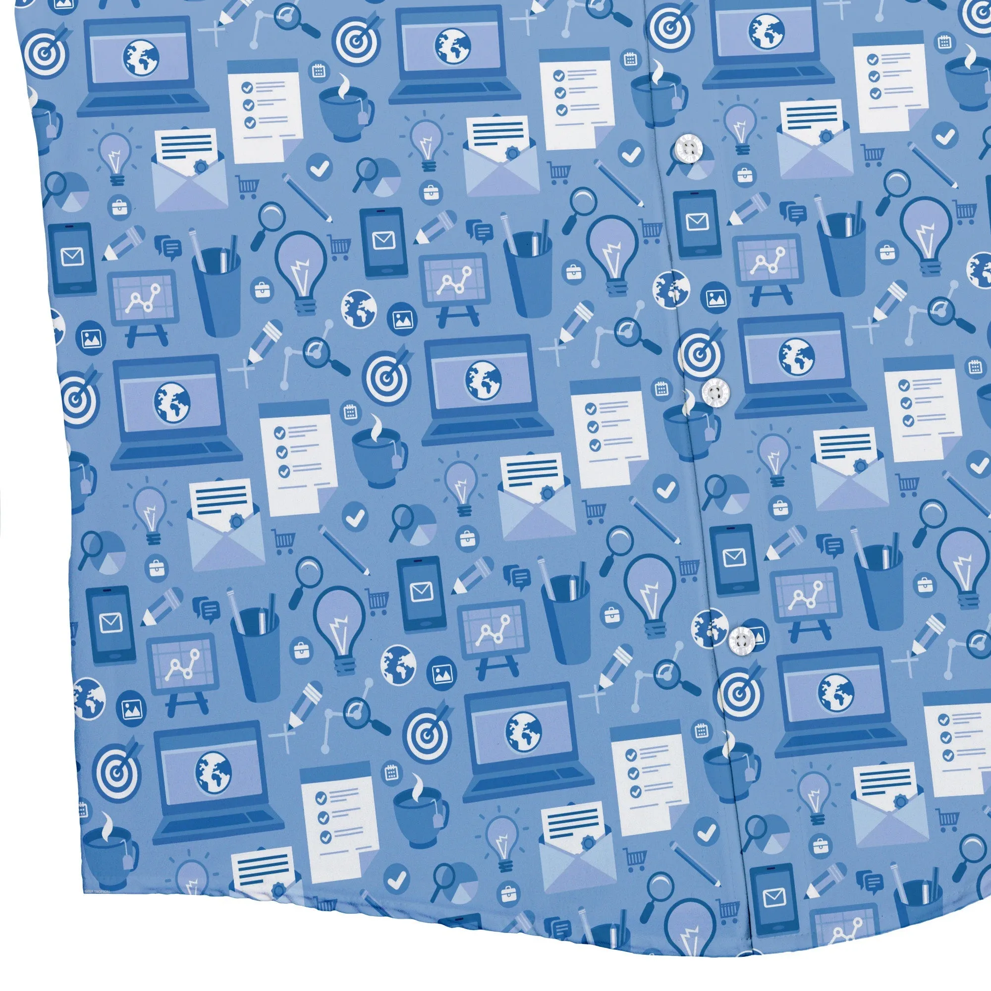 Computer Programmer Life Silver Blue Button Up Shirt