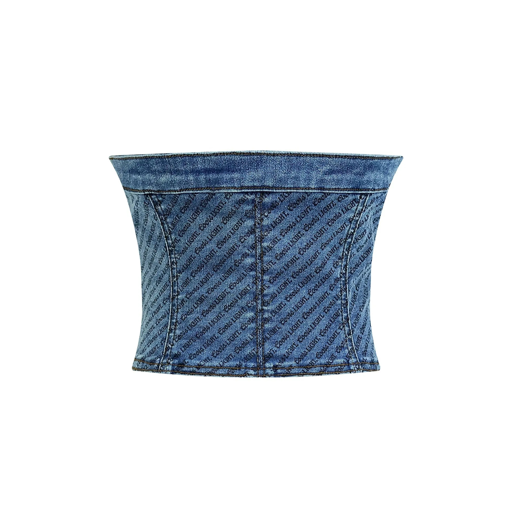 Coors Light Logo - Printed Denim Bustier - Salton Sea