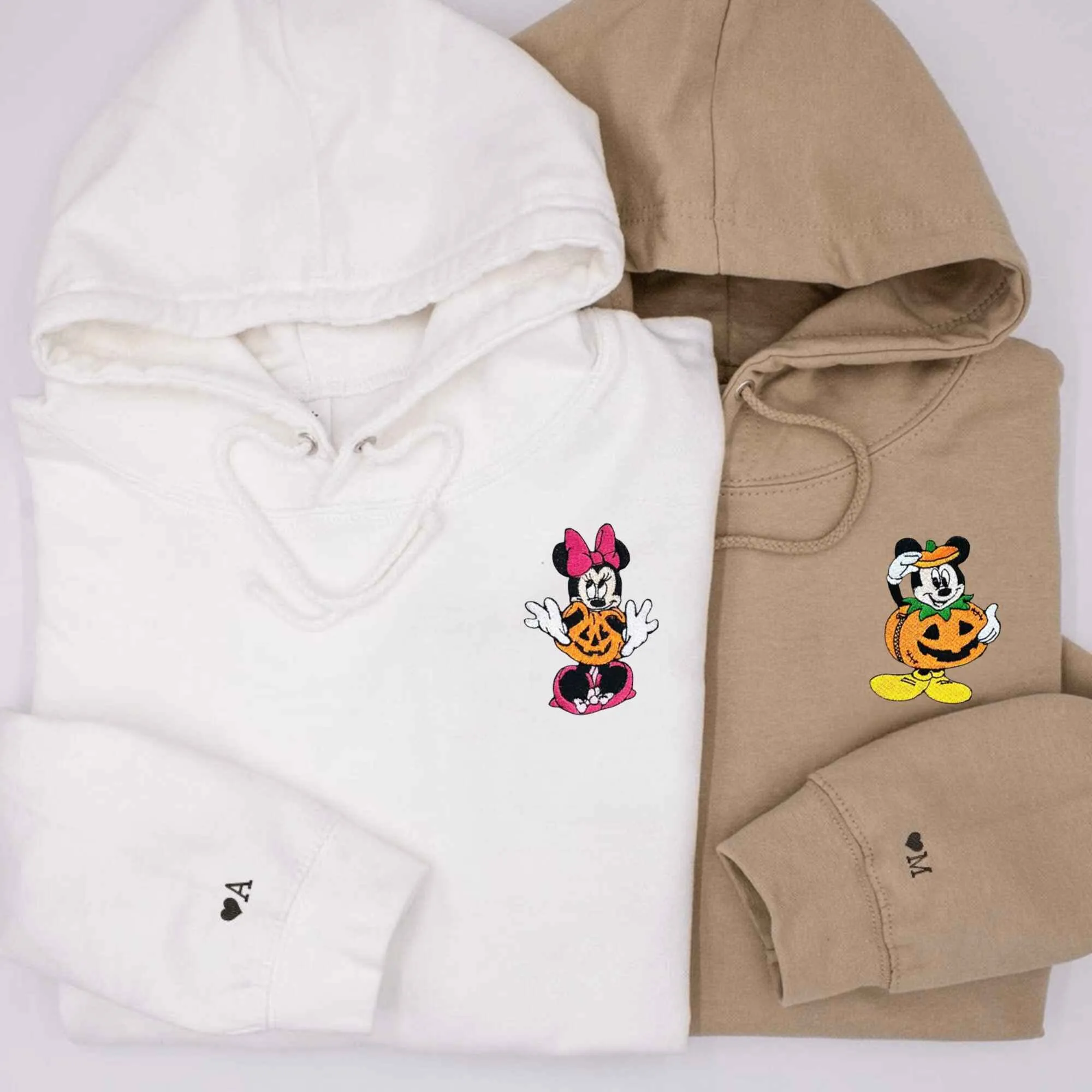 Custom Embroidered Halloween Cartoon Mouse Sweatshirts | Matching  Hoodies For Couple