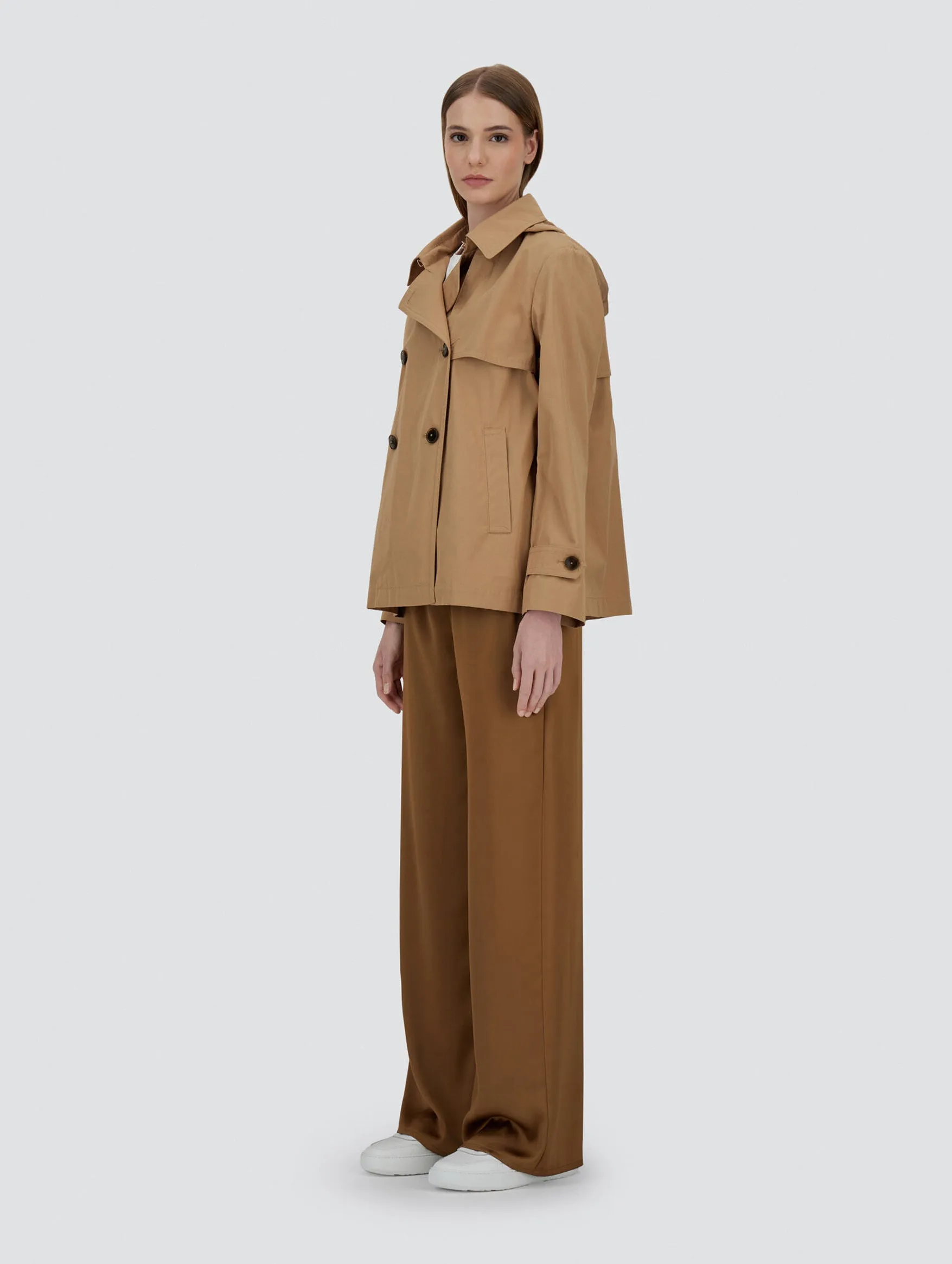 Dean Pea Coat in Camel