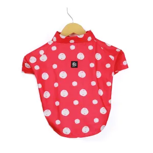 Dear Pet Polka Dot Dog Shirt in Red