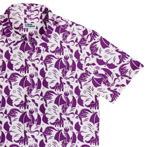 Dnd Purple Dragons Button Up Shirt
