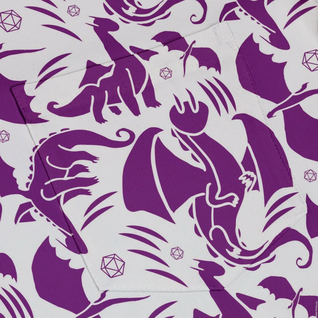 Dnd Purple Dragons Button Up Shirt