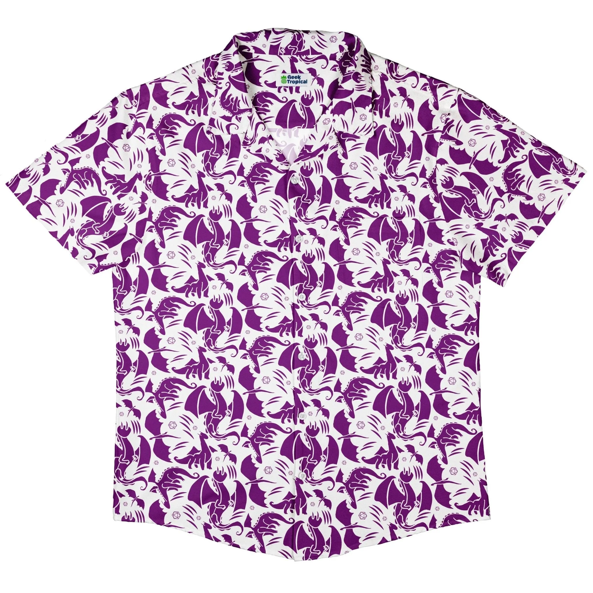 Dnd Purple Dragons Button Up Shirt