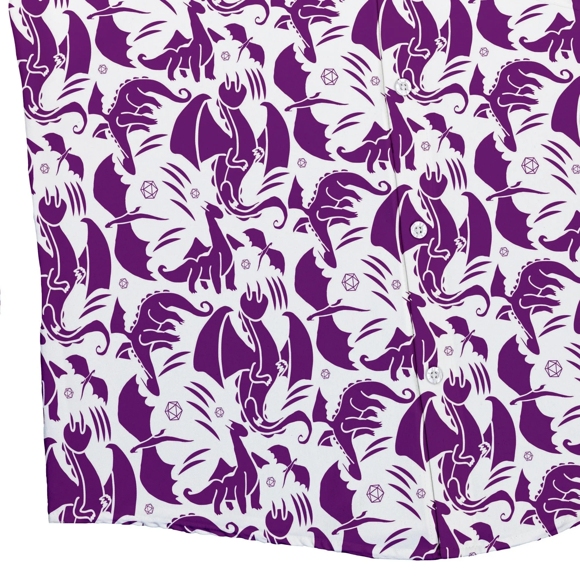 Dnd Purple Dragons Button Up Shirt