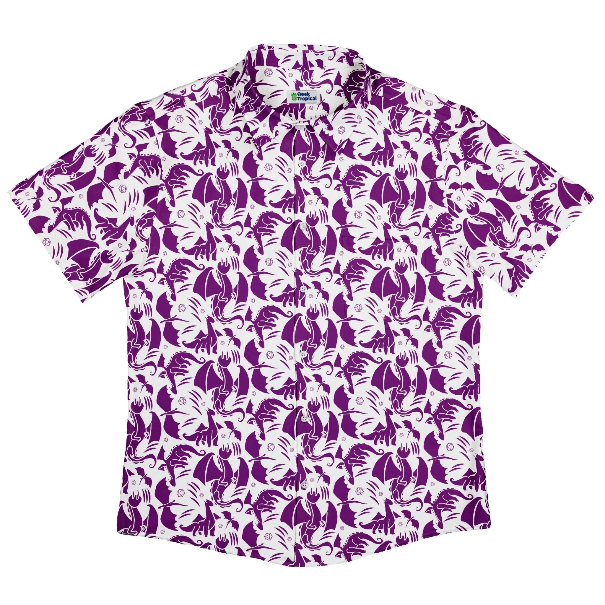 Dnd Purple Dragons Button Up Shirt