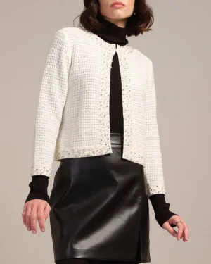 Embellished Textured Cardigan