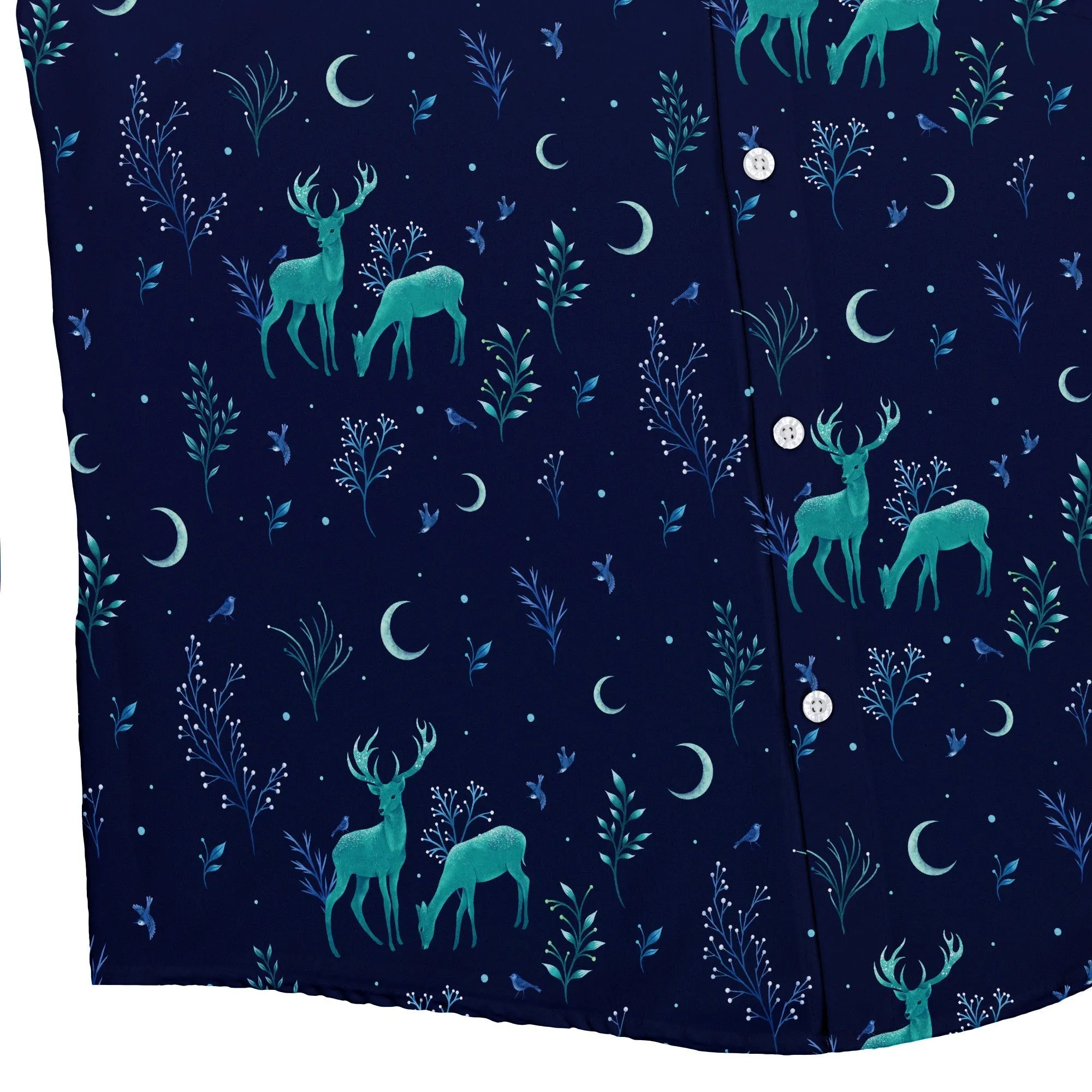Episodic Deers in the Moonlight Button Up Shirt
