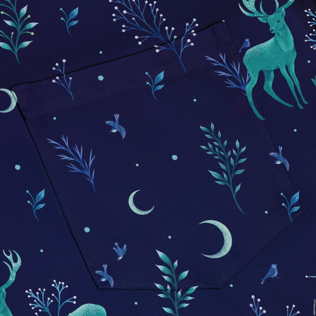 Episodic Deers in the Moonlight Button Up Shirt