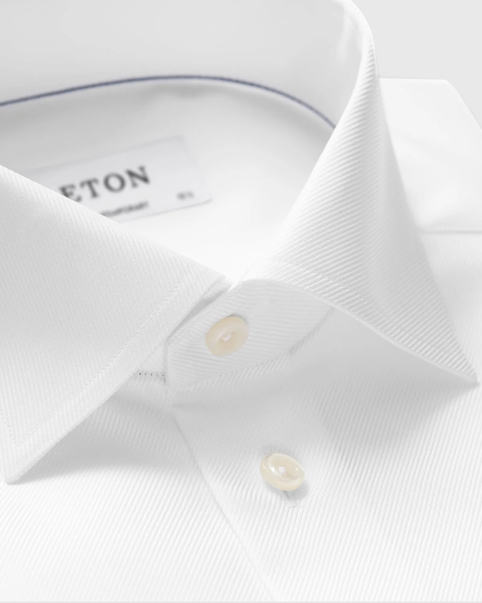 ETON 31007931100 WHITE TEXTURED TWILL CONTEMPORARY SC SHIRT