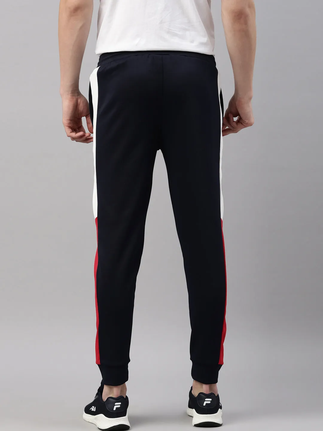 Fila White Asodi Men's Cuffed Joggers