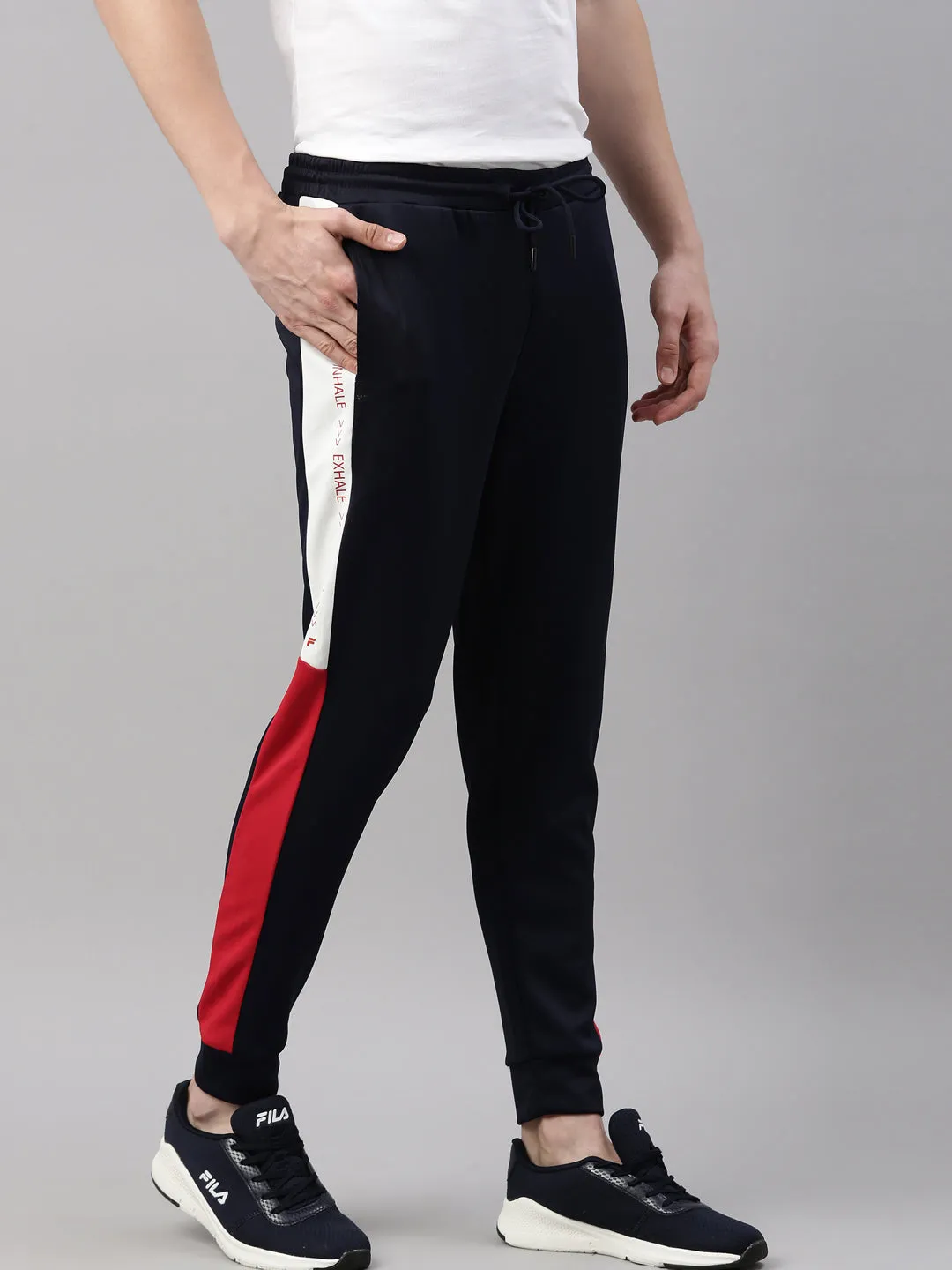 Fila White Asodi Men's Cuffed Joggers