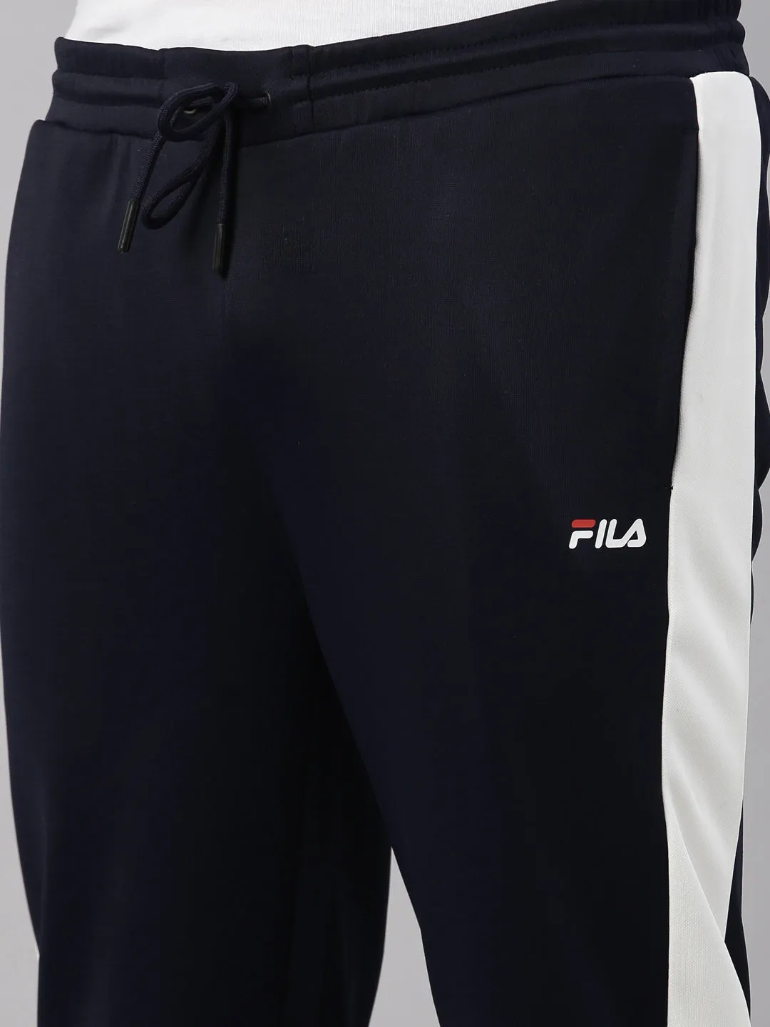 Fila White Asodi Men's Cuffed Joggers