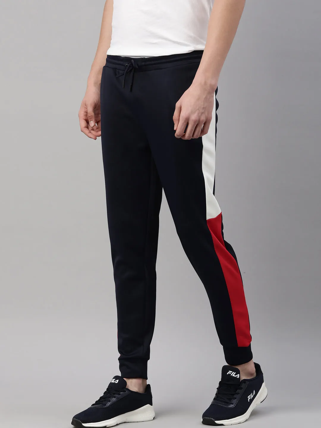 Fila White Asodi Men's Cuffed Joggers