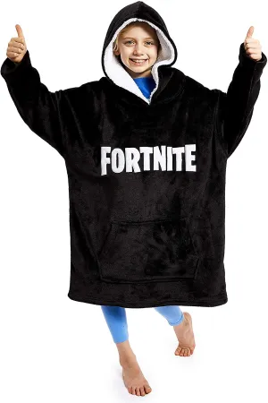Fortnite Oversized Hoodie Blankets for Boys Fleece Extra Long Warm Wearable Hooded Poncho for Kids and Teens 14 , Gamers Gifts