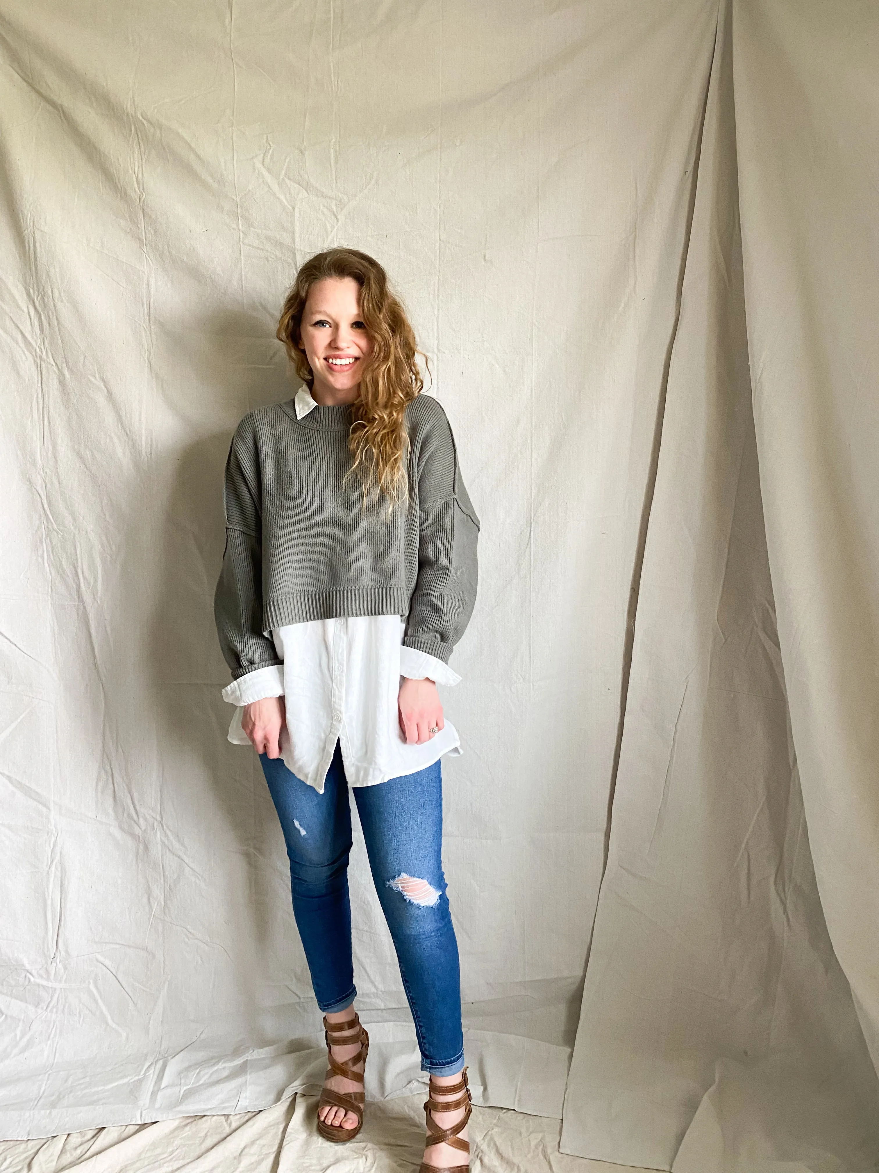 Free People Easy Crop sweater