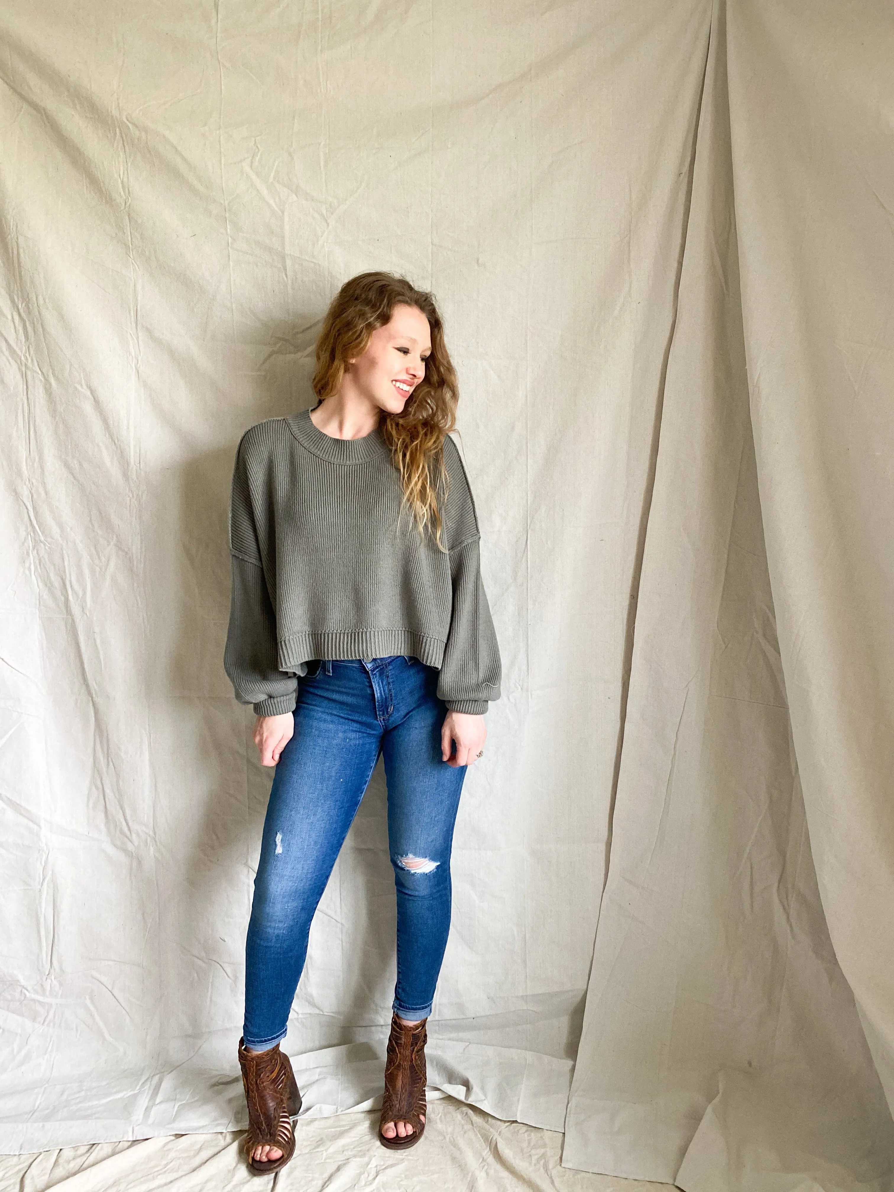 Free People Easy Crop sweater