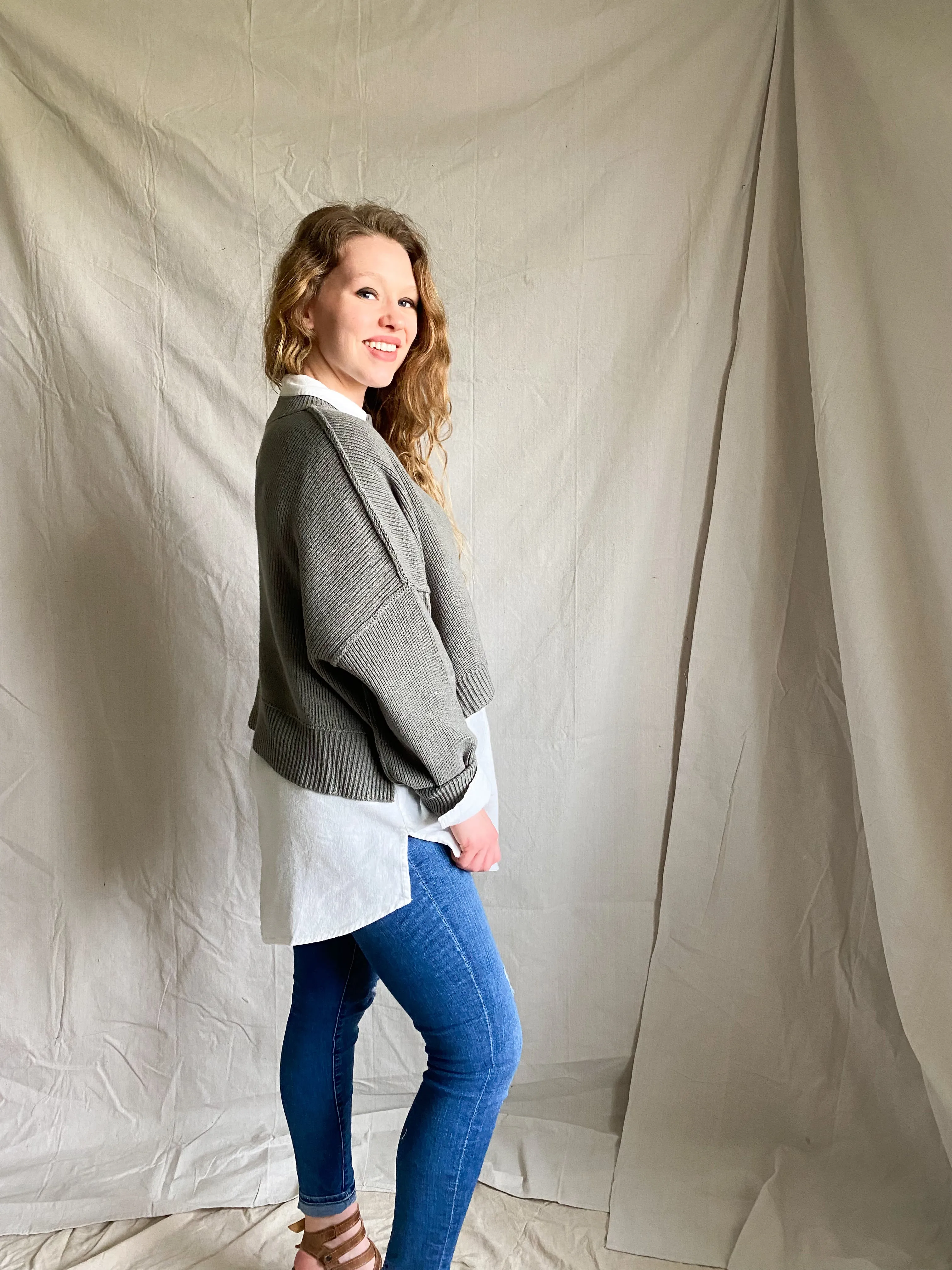 Free People Easy Crop sweater