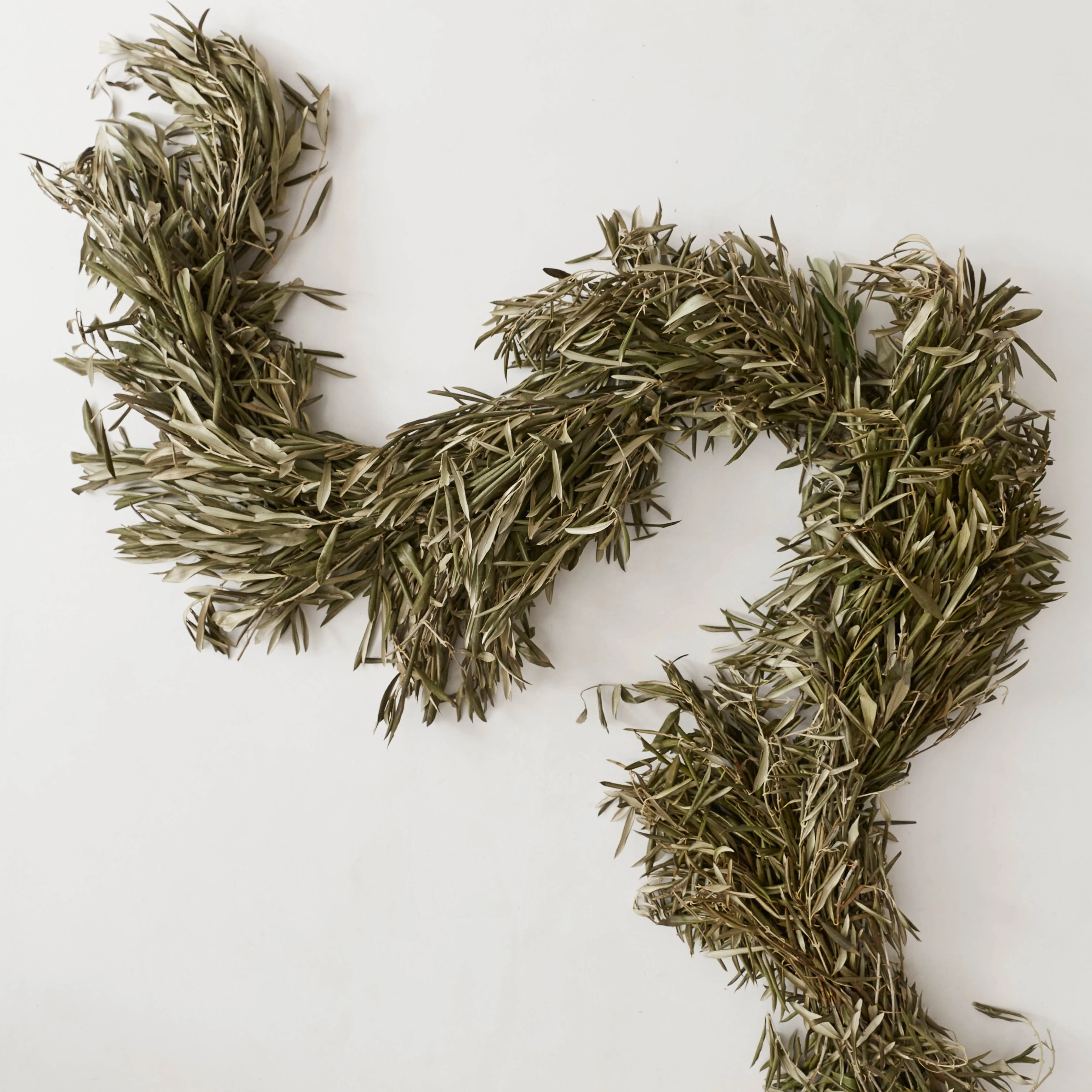 Fresh Olive Garland - 6 ft
