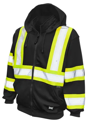 Full Zip Unlined Fleece Safety Hoodie by Tough Duck - Style S494