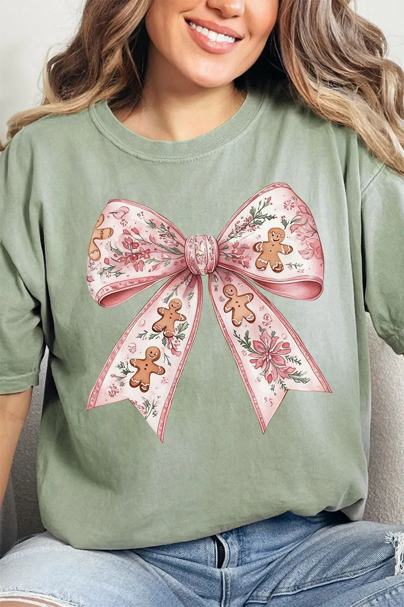 Gingerbread Coquette Bow Comfort Colors Adult Ring-Spun Cotton Tee