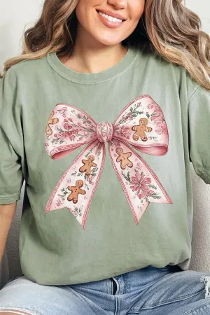 Gingerbread Coquette Bow Comfort Colors Adult Ring-Spun Cotton Tee
