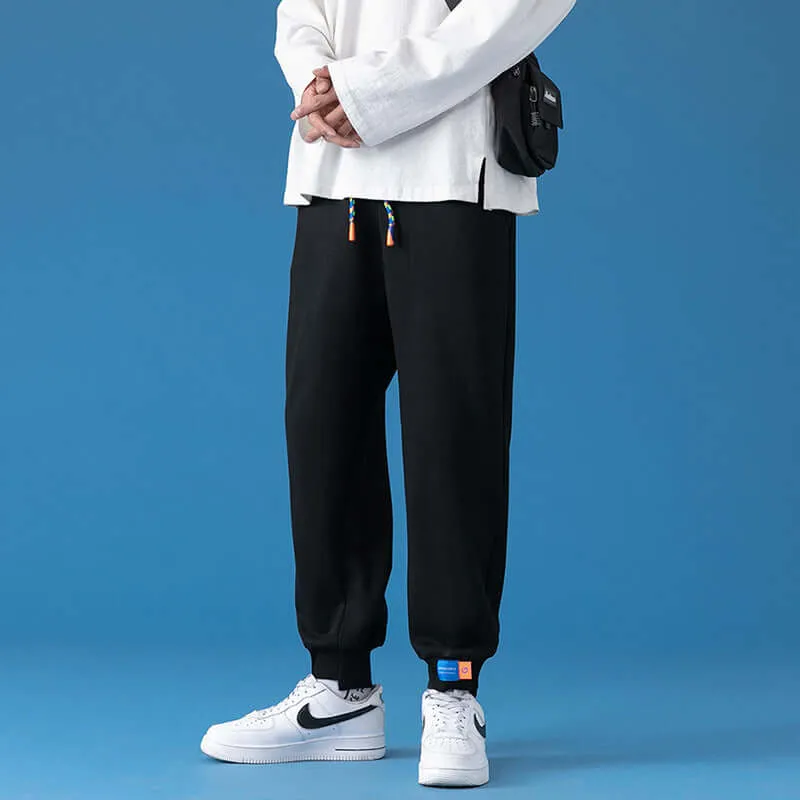 Gray loose sports wearer male trend casual long pants large size nine-point bundles feet spring summer spring autumn fat man